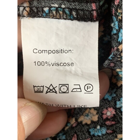 Pretty Garden Boho Maxi Dress Womens M Short Sleeve Floral - Picture 6 of 7